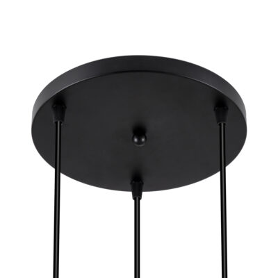 LEDTM® DILLON 00626 Μοντέρνο Κρεμαστό Φωτιστικό Καμπάνα Τρίφωτο 3 x E27 IP20 Μαύρο Μέταλλο με Μπεζ Ξύλο - Μ26 x Π26 x Υ130cm - Image 8