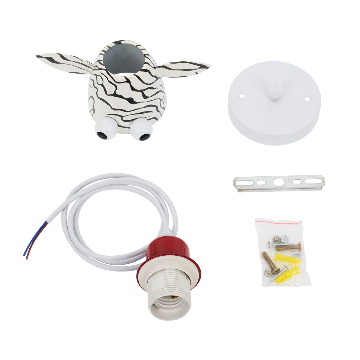 LEDTM® ZEBRA 00639 Παιδικό Κρεμαστό Φωτιστικό Οροφής με Ντουί 1 x E27 AC 220-240V IP20 - Πολύχρωμο - Μ19 x Π10.5 x Υ13.5cm - Image 8