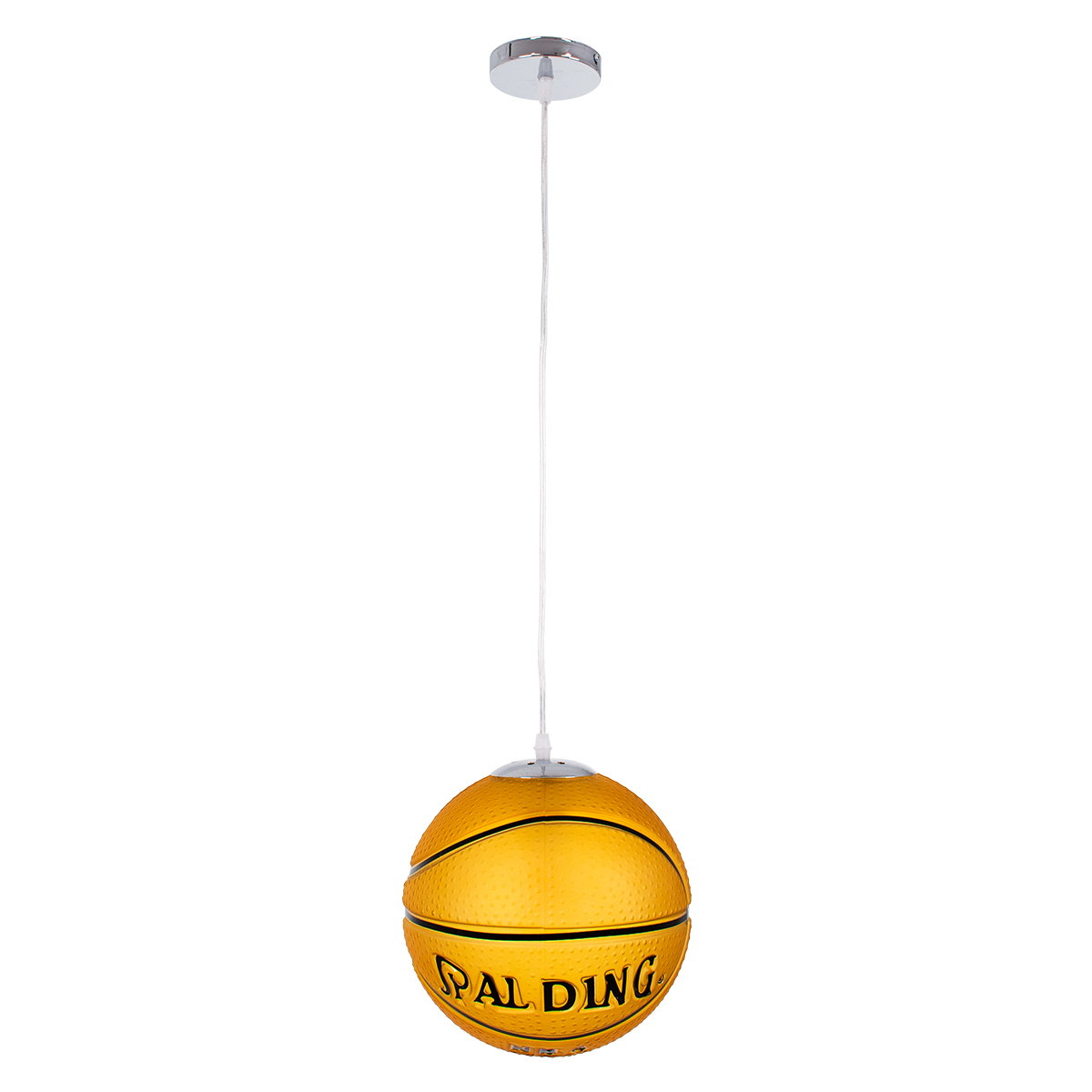 LEDTM® SPALDING NBA 00649 Παιδικό Κρεμαστό Φωτιστικό Οροφής με Ντουί 1 x E27 AC 220-240V IP20 - Πορτοκαλί & Μαύρο - Μ25 x Π25 x Υ25cm - Image 4