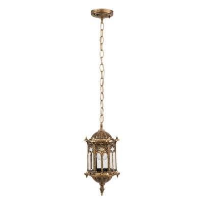 LEDTM® DARCY 00656 Vintage Κρεμαστό Φωτιστικό Πλέγμα Μονόφωτο 1 x E27 IP20 Μπρούτζινο Μέταλλο με Διάφανο Γυαλί - Μ15.5 x Π15.5 x Υ32.5cm - Image 4