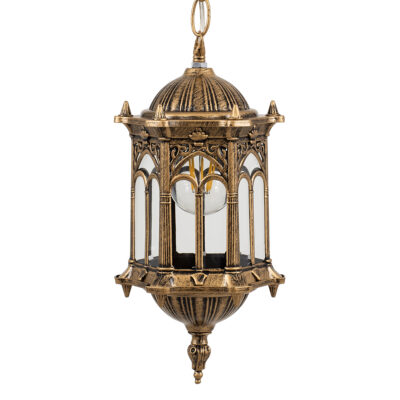 LEDTM® DARCY 00656 Vintage Κρεμαστό Φωτιστικό Πλέγμα Μονόφωτο 1 x E27 IP20 Μπρούτζινο Μέταλλο με Διάφανο Γυαλί - Μ15.5 x Π15.5 x Υ32.5cm - Image 5