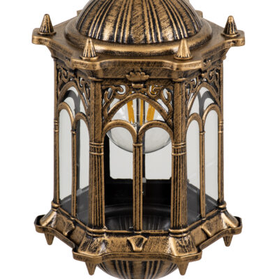 LEDTM® DARCY 00656 Vintage Κρεμαστό Φωτιστικό Πλέγμα Μονόφωτο 1 x E27 IP20 Μπρούτζινο Μέταλλο με Διάφανο Γυαλί - Μ15.5 x Π15.5 x Υ32.5cm - Image 7
