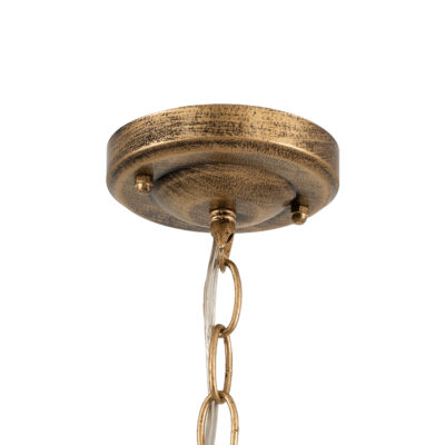 LEDTM® DARCY 00656 Vintage Κρεμαστό Φωτιστικό Πλέγμα Μονόφωτο 1 x E27 IP20 Μπρούτζινο Μέταλλο με Διάφανο Γυαλί - Μ15.5 x Π15.5 x Υ32.5cm - Image 8