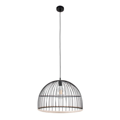 LEDTM® NEVIS 00681 Μοντέρνο Κρεμαστό Φωτιστικό Οροφής με Ντουί 1 x E27 AC 220-240V IP20 - Μαύρο & Μπεζ - Μ49 x Π49 x Υ34.5cm - Image 4
