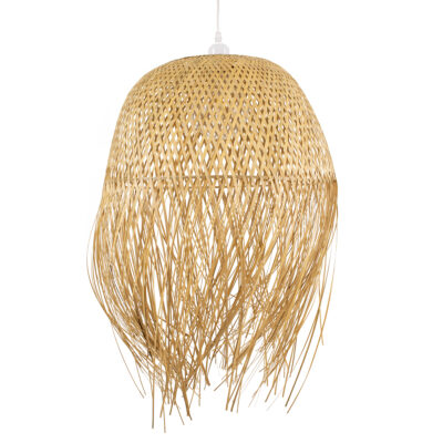 LEDTM® MANILA 00713 Boho Κρεμαστό Φωτιστικό Οροφής με Ντουί 1 x E27 AC 220-240V IP20 - Μπεζ - Μ50 x Π50 x Υ70cm