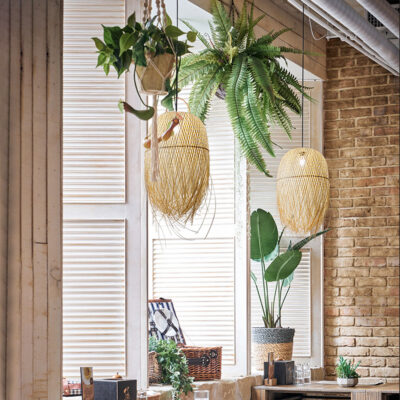 LEDTM® MANILA 00713 Boho Κρεμαστό Φωτιστικό Οροφής με Ντουί 1 x E27 AC 220-240V IP20 - Μπεζ - Μ50 x Π50 x Υ70cm - Image 11