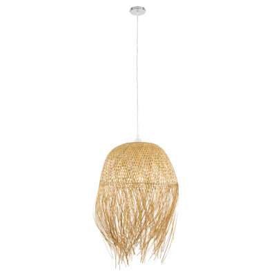 LEDTM® MANILA 00713 Boho Κρεμαστό Φωτιστικό Οροφής με Ντουί 1 x E27 AC 220-240V IP20 - Μπεζ - Μ50 x Π50 x Υ70cm - Image 4