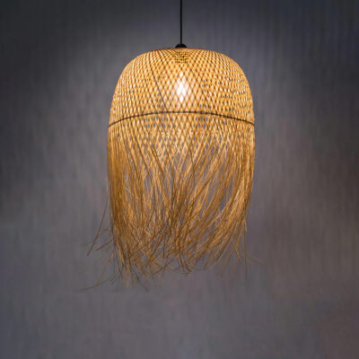 LEDTM® MANILA 00713 Boho Κρεμαστό Φωτιστικό Οροφής με Ντουί 1 x E27 AC 220-240V IP20 - Μπεζ - Μ50 x Π50 x Υ70cm - Image 10