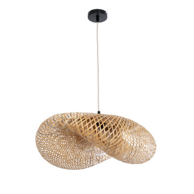 LEDTM® MEXICO 00719 Boho Κρεμαστό Φωτιστικό Οροφής με Ντουί 1 x E27 AC 220-240V IP20 - Μπεζ - Μ65 x Π46 x Υ30cm - Image 3