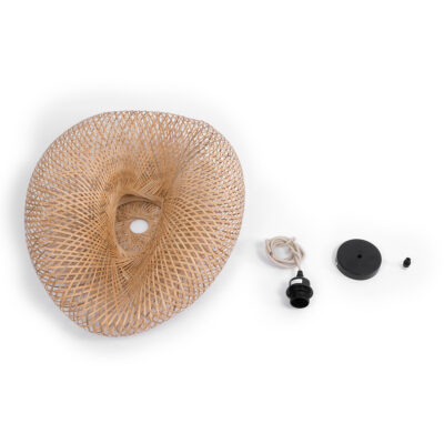 LEDTM® MEXICO 00719 Boho Κρεμαστό Φωτιστικό Οροφής με Ντουί 1 x E27 AC 220-240V IP20 - Μπεζ - Μ65 x Π46 x Υ30cm - Image 9