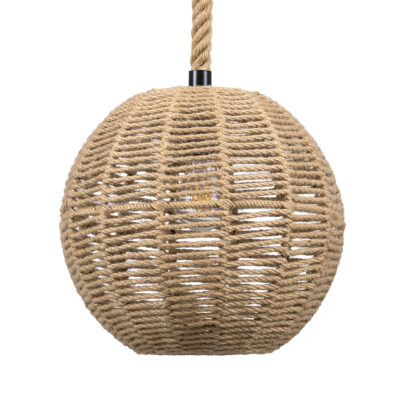 LEDTM® MANDALA 00731 Boho Κρεμαστό Φωτιστικό Πλέγμα Μονόφωτο 1 x E27 IP20 Μπεζ Σχοινί - Μ30 x Π30 x Y30cm - Image 6