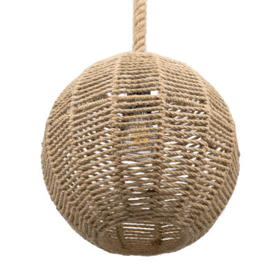 LEDTM® MANDALA 00731 Boho Κρεμαστό Φωτιστικό Πλέγμα Μονόφωτο 1 x E27 IP20 Μπεζ Σχοινί - Μ30 x Π30 x Y30cm - Image 7