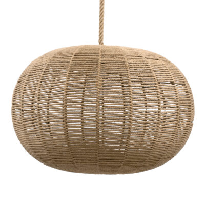 LEDTM® MANDALA 00732 Boho Κρεμαστό Φωτιστικό Πλέγμα Μονόφωτο 1 x E27 IP20 Μπεζ Σχοινί - Μ80 x Π80 x Υ60cm - Image 5