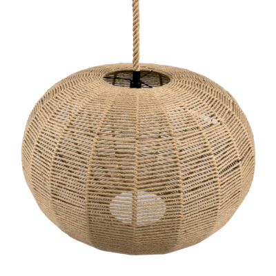LEDTM® MANDALA 00732 Boho Κρεμαστό Φωτιστικό Πλέγμα Μονόφωτο 1 x E27 IP20 Μπεζ Σχοινί - Μ80 x Π80 x Υ60cm - Image 7