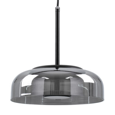 LEDTM® CHARLOTTE 00743 Μοντέρνο Κρεμαστό Φωτιστικό Οροφής LED 5W 500lm 180° AC 220-240V IP20 Θερμό Λευκό 2700K - Sanan SMD Chip - Μαύρο Φιμέ - Μ23 x Π23 x Υ23cm - 2 Xρόνια Εγγύηση