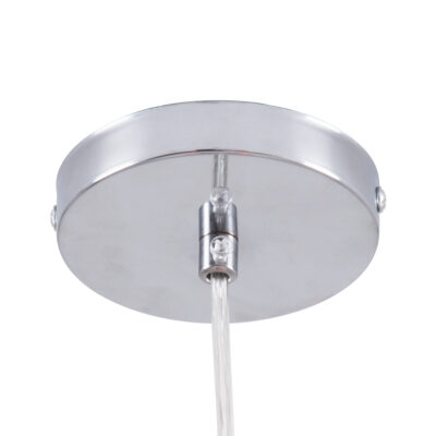 LEDTM® DIXAR 00762 Μοντέρνο Κρεμαστό Φωτιστικό Ανάρτηση Μονόφωτο 1 x E27 IP20 Κόκκινο Γυαλί με Ασημί Μέταλλο - Μ28 x Π28 x Υ40cm - Image 7