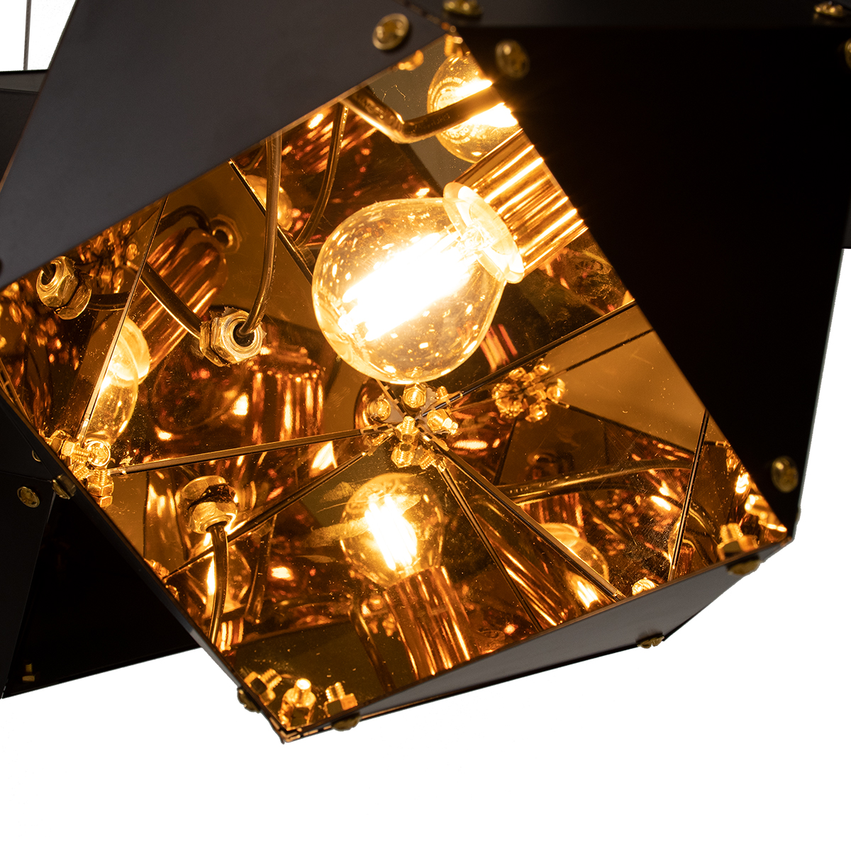 LEDTM® WELLES REPLICA 00796 Μοντέρνο Κρεμαστό Φωτιστικό Οροφής με Ντουί 4 x E14 AC 220-240V IP20 - Μαύρο & Χρυσό - Μ68 x Π32 x Υ30cm - Image 8