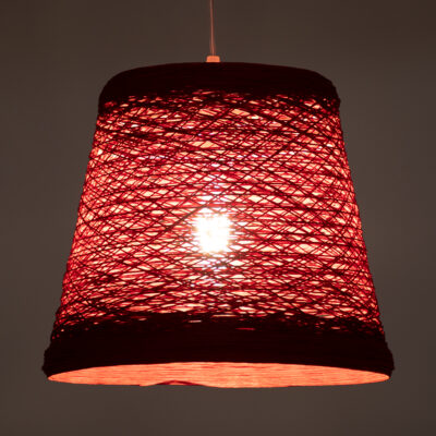 LEDTM® PLAYROOM 00863 Vintage Κρεμαστό Φωτιστικό Οροφής με Ντουί 1 x E27 AC 220-240V IP20 - Κόκκινο - Μ32 x Π32 x Υ27cm - Image 3