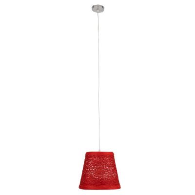 LEDTM® PLAYROOM 00863 Vintage Κρεμαστό Φωτιστικό Οροφής με Ντουί 1 x E27 AC 220-240V IP20 - Κόκκινο - Μ32 x Π32 x Υ27cm - Image 4