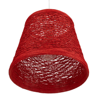 LEDTM® PLAYROOM 00863 Vintage Κρεμαστό Φωτιστικό Οροφής με Ντουί 1 x E27 AC 220-240V IP20 - Κόκκινο - Μ32 x Π32 x Υ27cm - Image 6