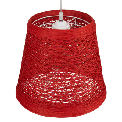 LEDTM® PLAYROOM 00863 Vintage Κρεμαστό Φωτιστικό Οροφής με Ντουί 1 x E27 AC 220-240V IP20 - Κόκκινο - Μ32 x Π32 x Υ27cm - Image 7