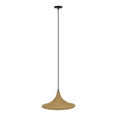 LEDTM® SHANGHAI ROPE 00917 Boho Κρεμαστό Φωτιστικό Οροφής με Ντουί 1 x E27 AC 220-240V IP20 - Μπεζ - Μ37 x Π37 x Υ20cm - Image 3