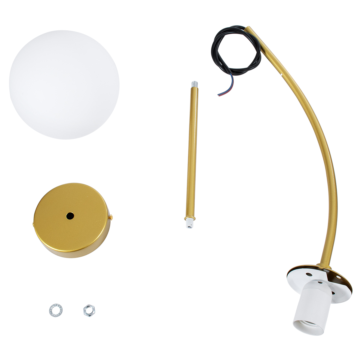 LEDTM® DRIZZLE 00921 Μοντέρνο Φωτιστικό Οροφής με Ντουί 1 x E27 AC 220-240V IP20 - Λευκό & Χρυσό - Μ15 x Π15 x Υ100cm - Image 9