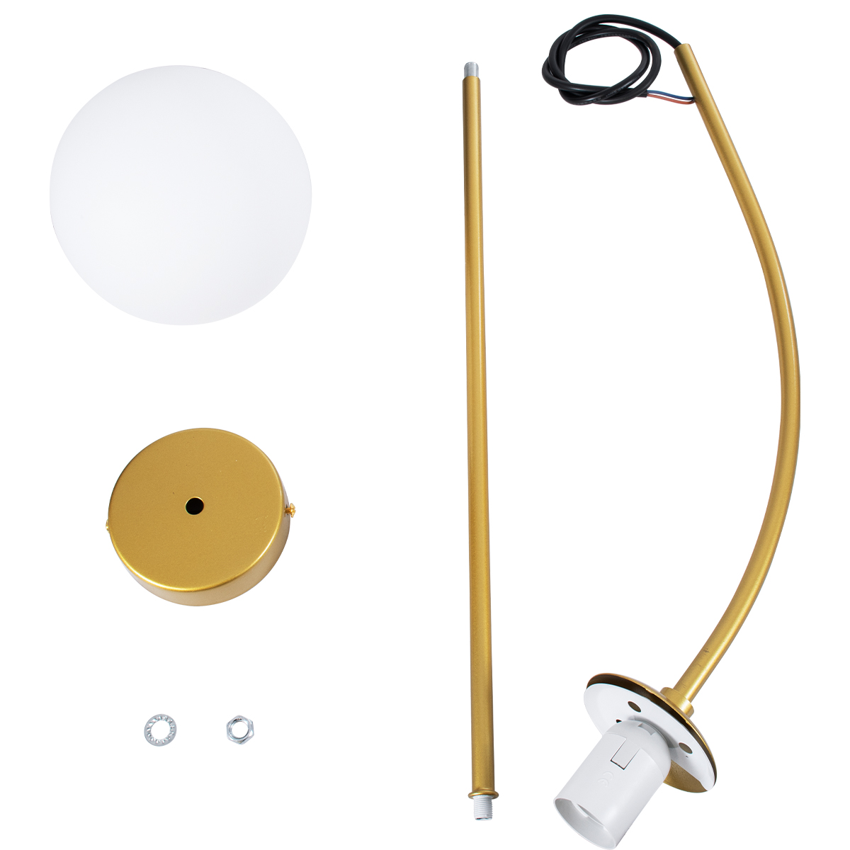 LEDTM® DRIZZLE 00922 Μοντέρνο Φωτιστικό Οροφής με Ντουί 1 x E27 AC 220-240V IP20 - Λευκό & Χρυσό - Μ15 x Π15 x Υ70cm - Image 10
