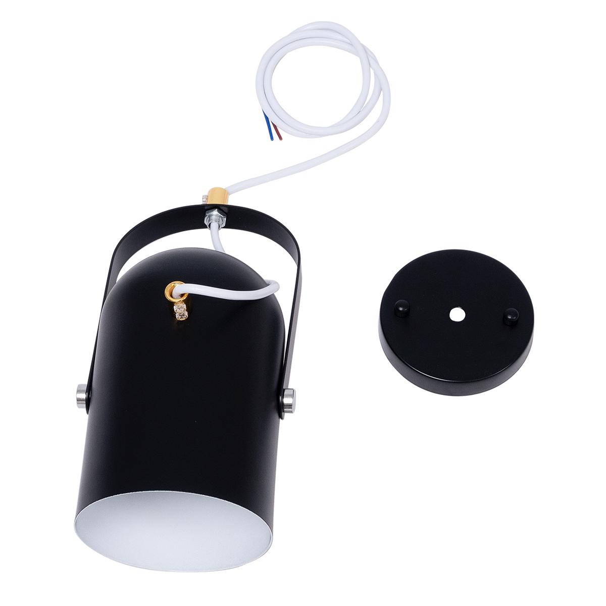 LEDTM® HAZEL 00930 Μοντέρνο Κρεμαστό Φωτιστικό Οροφής με Ντουί 1 x E27 AC 220-240V IP20 - Μαύρο & Χρυσό - Μ12 x Π12 x Υ27cm - Image 10