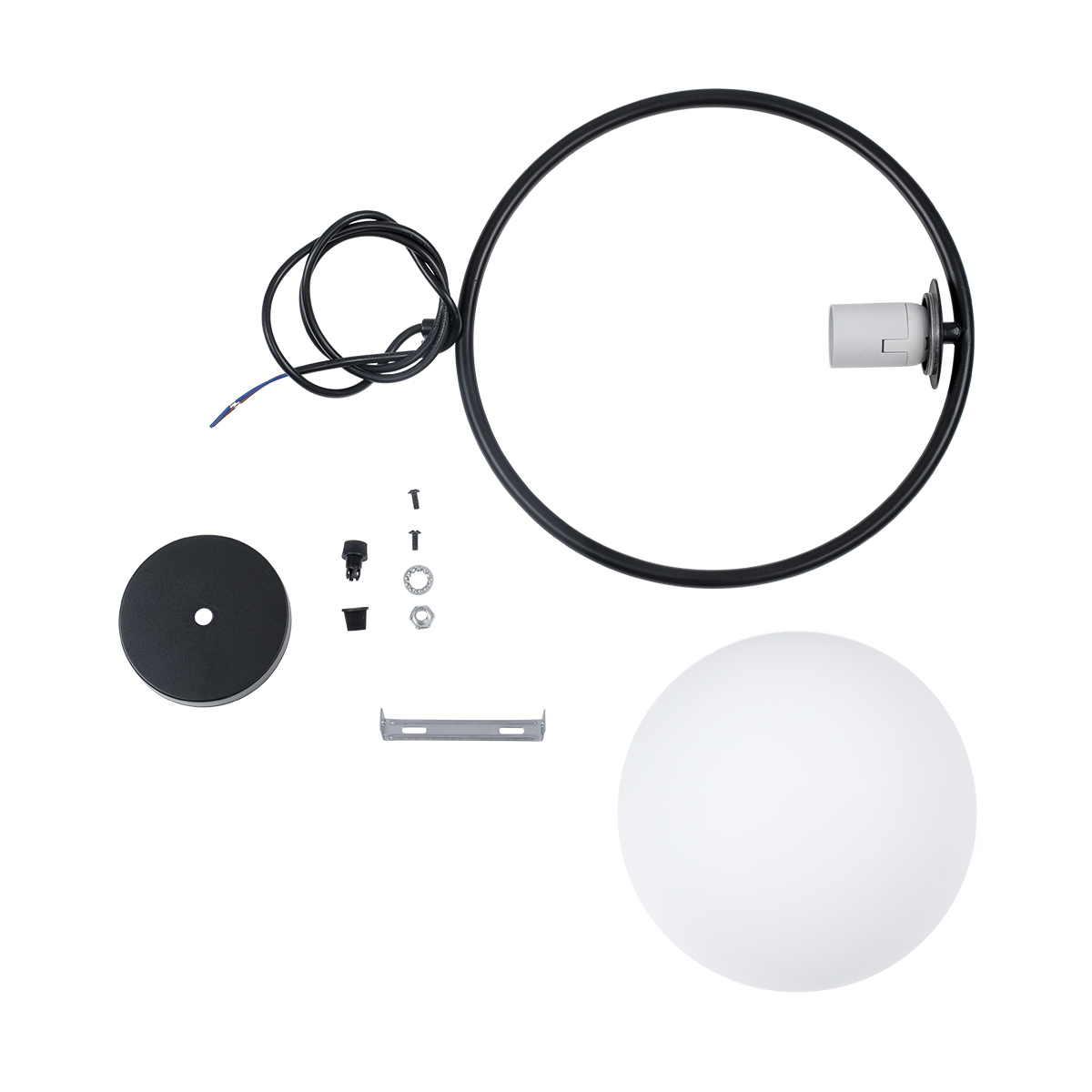LEDTM® MADRID 00931 Μοντέρνο Κρεμαστό Φωτιστικό Οροφής με Ντουί 1 x E27 AC 220-240V IP20 - Μαύρο & Λευκό - Μ30 x Π20 x Υ30cm - Image 11