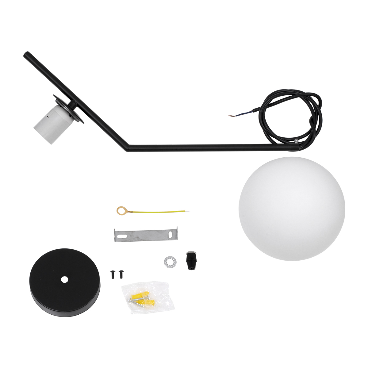 LEDTM® MONROE 00959 Μοντέρνο Κρεμαστό Φωτιστικό Οροφής με Ντουί 1 x E27 AC 220-240V IP20 - Μαύρο & Λευκό - Μ15 x Π15 x Υ49cm - Image 11