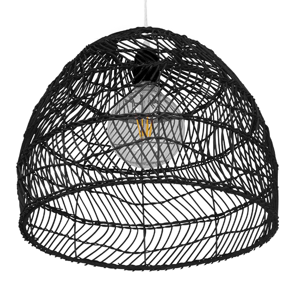 LEDTM® MALIBU 00969 Boho Κρεμαστό Φωτιστικό Οροφής με Ντουί 1 x E27 AC 220-240V IP20 - Μαύρο - Μ40 x Π40 x Υ35cm - Image 5