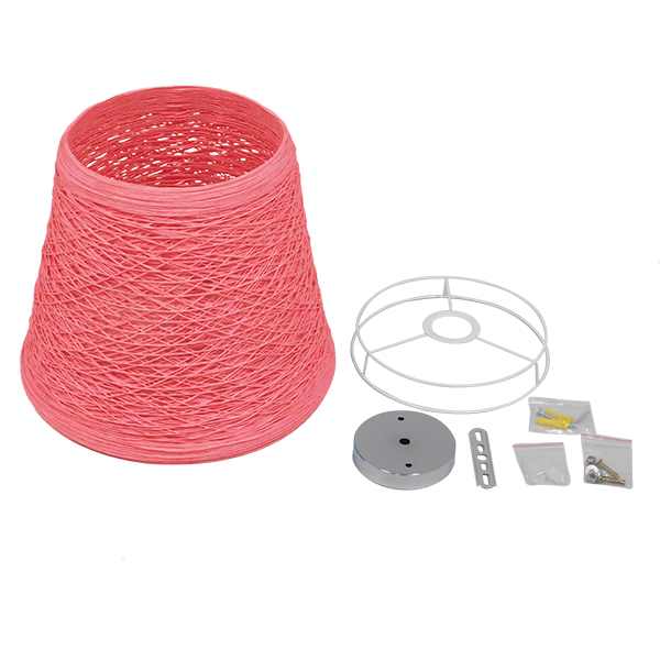 LEDTM® PLAYROOM 00996 Vintage Κρεμαστό Φωτιστικό Οροφής με Ντουί 1 x E27 AC 220-240V IP20 - Ροζ - Μ32 x Π32 x Υ27cm - Image 6