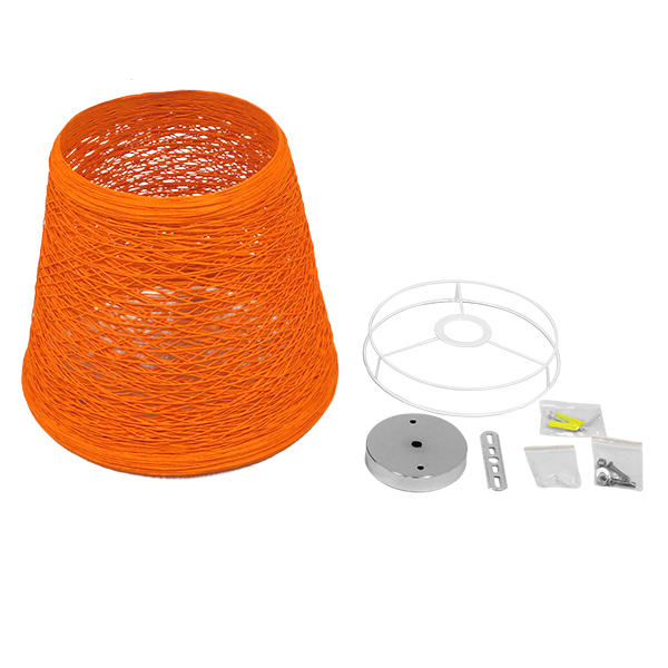 LEDTM® PLAYROOM 00997 Vintage Κρεμαστό Φωτιστικό Οροφής με Ντουί 1 x E27 AC 220-240V IP20 - Πορτοκαλί - Μ32 x Π32 x Υ27cm - Image 6