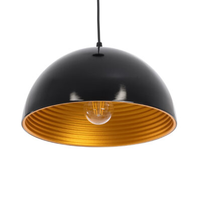 LEDTM® MEDEA 01004 Μοντέρνο Κρεμαστό Φωτιστικό Οροφής με Ντουί 1 x E27 AC 220-240V IP20 - Μαύρο & Χρυσό - Μ30 x Π30 x Υ16cm - Image 6