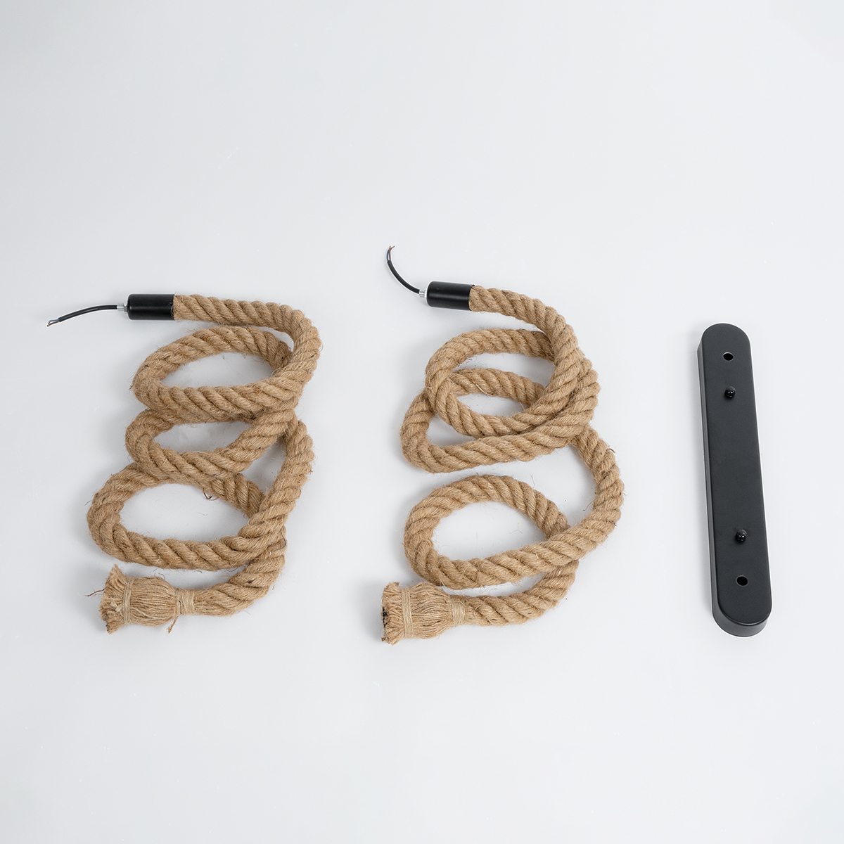 LEDTM® ROPE 01019 Boho Κρεμαστό Φωτιστικό Οροφής με Ντουί 2 x E27 AC 220-240V IP20 - Μπεζ - Μ38 x Π3.5 x Υ200cm - Image 8