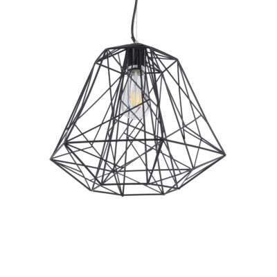 Alternative view of LEDTM® GRID 01022 Vintage Κρεμαστό Φωτιστικό Οροφής με Ντουί 1 x E27 AC 220-240V IP20 - Μαύρο - Μ40 x Π40 x Υ33cm