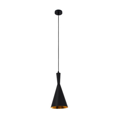 LEDTM® SHANGHAI 01025-C Μοντέρνο Κρεμαστό Φωτιστικό Οροφής με Ντουί 1 x E27 AC 220-240V IP20 - Μαύρο & Χρυσό - Μ19 x Π19 x Υ38cm - Image 4