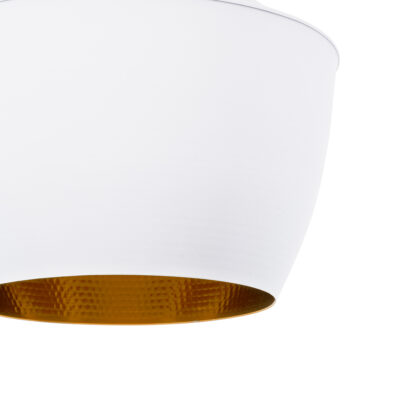 LEDTM® SHANGHAI 01026 Μοντέρνο Κρεμαστό Φωτιστικό Οροφής με Ντουί 3 x E27 AC 220-240V IP20 - Λευκό & Χρυσό - Μ79.5 x Π79.5 x Υ38cm - Σετ 3 Τεμαχίων - Image 12