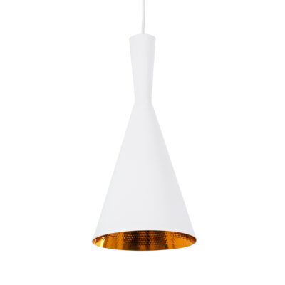 LEDTM® SHANGHAI 01026-C Μοντέρνο Κρεμαστό Φωτιστικό Οροφής με Ντουί 1 x E27 AC 220-240V IP20 - Λευκό & Χρυσό - Μ19 x Π19 x Υ38cm