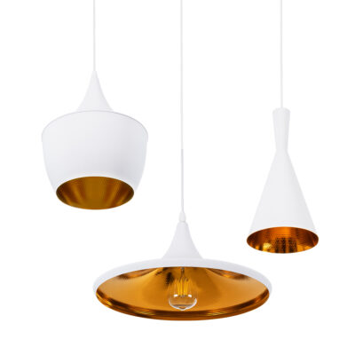 LEDTM® SHANGHAI 01026 Μοντέρνο Κρεμαστό Φωτιστικό Οροφής με Ντουί 3 x E27 AC 220-240V IP20 - Λευκό & Χρυσό - Μ79.5 x Π79.5 x Υ38cm - Σετ 3 Τεμαχίων - Image 8