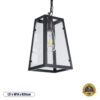 LEDTM® LIMA 01040 Vintage Κρεμαστό Φωτιστικό Ανάρτηση Μονόφωτο 1 x E27 IP20 Μαύρο Μέταλλο - Μ17 x Π14 x Υ26cm