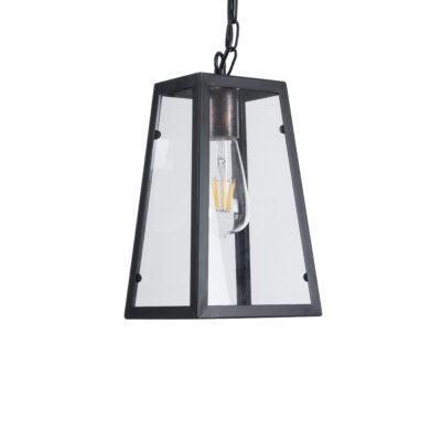 LEDTM® LIMA 01040 Vintage Κρεμαστό Φωτιστικό Ανάρτηση Μονόφωτο 1 x E27 IP20 Μαύρο Μέταλλο - Μ17 x Π14 x Υ26cm - Image 5