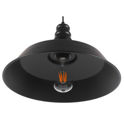 LEDTM® RAY 01049 Vintage Κρεμαστό Φωτιστικό Οροφής με Ντουί 1 x E27 AC 220-240V IP20 - Μαύρο - Μ36 x Π36 x Υ25cm - Image 5