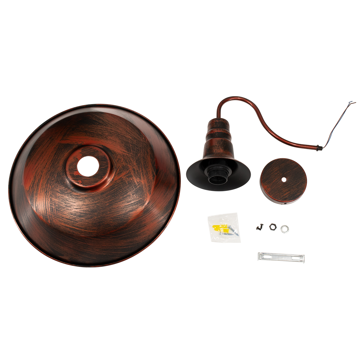 LEDTM® RAY 01052 Vintage Φωτιστικό Τοίχου - Απλίκα με Ντουί 1 x E27 AC 220-240V IP20 - Χάλκινο Εφέ Σκουριάς - Μ36 x Π42 x Υ32cm - Image 6