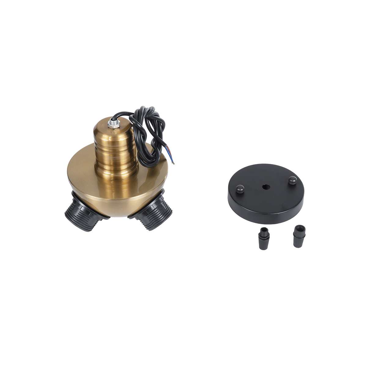 LEDTM® COPPER 01076 Vintage Κρεμαστό Φωτιστικό Οροφής με Ντουί 3 x E27 AC 220-240V IP20 - Χρυσό & Μαύρο - Μ14 x Π14 x Υ13cm - Image 10