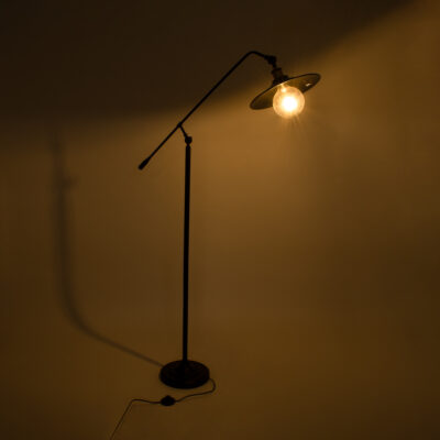 LEDTM® WYNGE 01101 Vintage Επιδαπέδιο Φωτιστικό Μονόφωτο 1 x E27 IP20 Μαύρο & Χρυσό Μέταλλο - Μ95 x Π27 x Υ174cm - Image 3