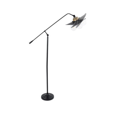 LEDTM® WYNGE 01101 Vintage Επιδαπέδιο Φωτιστικό Μονόφωτο 1 x E27 IP20 Μαύρο & Χρυσό Μέταλλο - Μ95 x Π27 x Υ174cm - Image 7