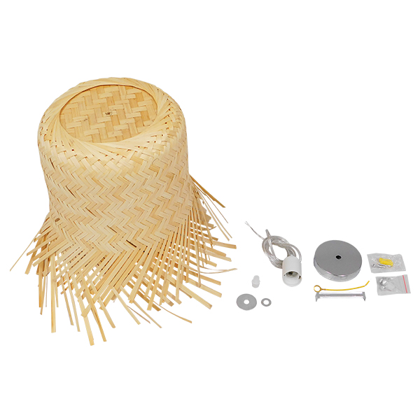 LEDTM® HAWAII 01103 Boho Κρεμαστό Φωτιστικό Οροφής με Ντουί 1 x E27 AC 220-240V IP20 - Μπεζ - Μ40 x Π40 x Y43cm - Image 7