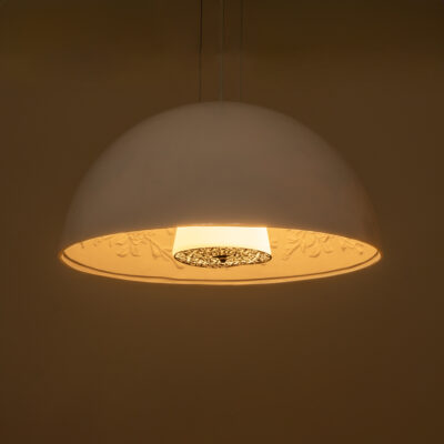 LEDTM® SERENIA 01152 Μοντέρνο Κρεμαστό Φωτιστικό Οροφής με Ντουί 1 x E27 AC 220-240V IP20 - Λευκό - Μ40 x Π40 x Υ20cm - Image 3